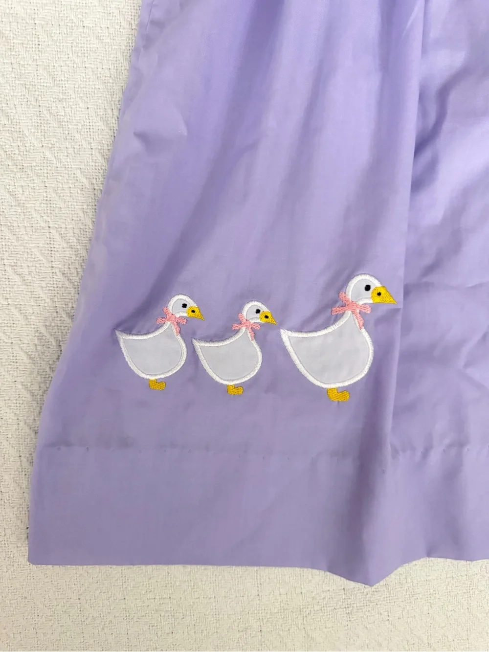 City Beautiful Children’s Boutique Lilac Flutter Sleeve Dress Appliqués Ducks